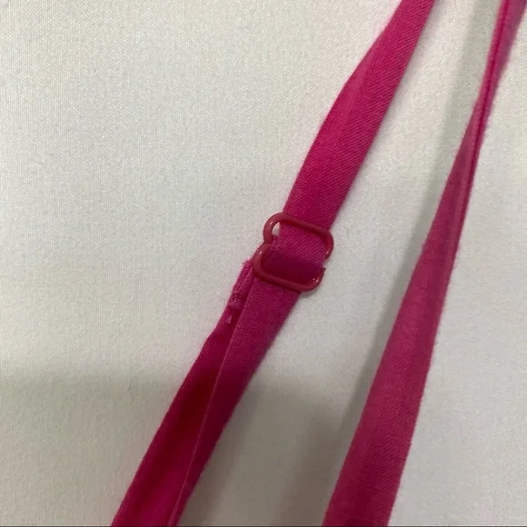 NWT- Manito Trend-Fuchsia Solid Eyelit Tie back Dress -M - Picture 9 of 14